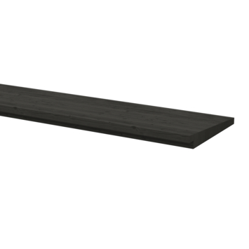 Zweeds rabatdeel Douglas hout zwart 1,2/2,7 x 19 x 300 cm
